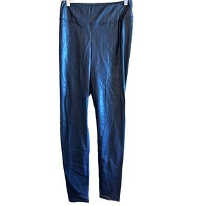 LAUREN Ralph Lauren Blue High Waisted Womens faux Leggings Size 8